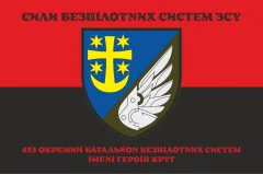 Флаг 433 ОББпС (отдельный батальон беспилотных систем) ВСУ. Вариант-24