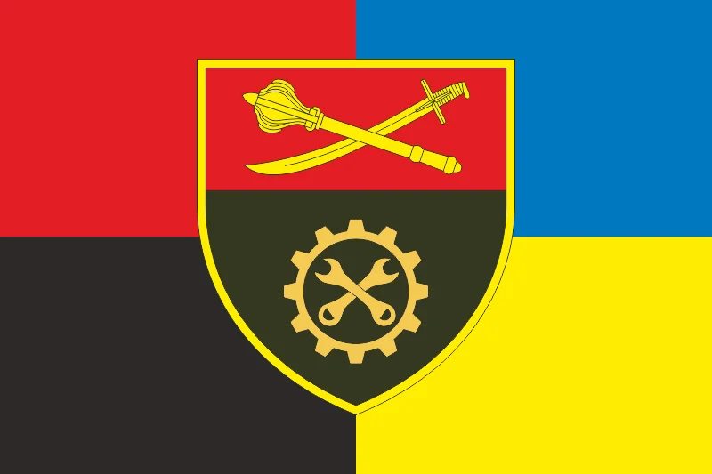 Прапор 517 ОРВБ (окремий ремонтно-відновлювальний батальйон) ЗСУ. Варіант-05 Прапор 517 ОРВБ (окремий ремонтно-відновлювальний батальйон) ЗСУ. Варіант-05