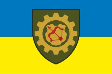 Прапор 518 ОРВБ (окремий ремонтно-відновлювальний батальйон) ЗСУ. Варіант-01 Прапор 518 ОРВБ (окремий ремонтно-відновлювальний батальйон) ЗСУ. Варіант-01
