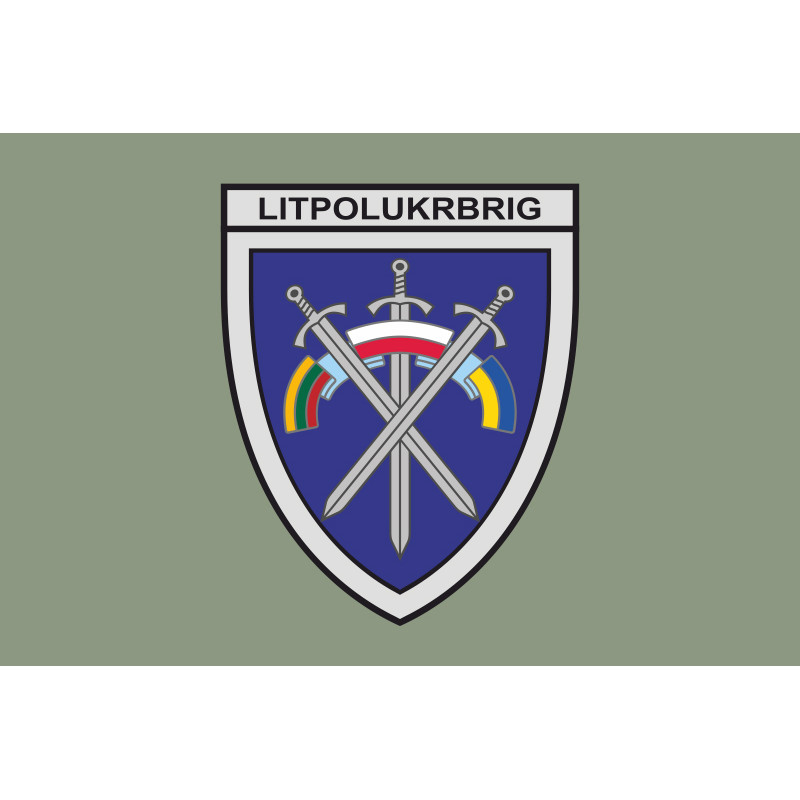 Флаг Литовско-польско-украинской бригады, LITPOLUKRBRIG. Вариант-01 Флаг Литовско-польско-украинской бригады, LITPOLUKRBRIG. Вариант-01