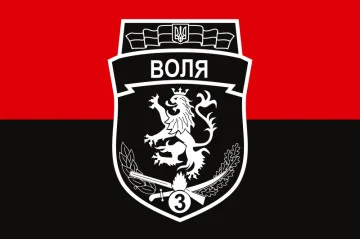 Флаг 3 БТрО (батальон территориальной обороны) ВСУ «ВОЛЯ». Вариант-04
