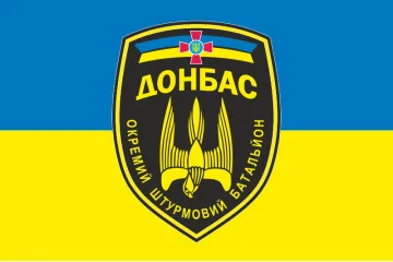 Флаг 46 ОШБ (отдельный штурмовой батальон) «Донбасс» ВСУ. Вариант-05 Флаг 46 ОШБ (отдельный штурмовой батальон) «Донбасс» ВСУ. Вариант-05