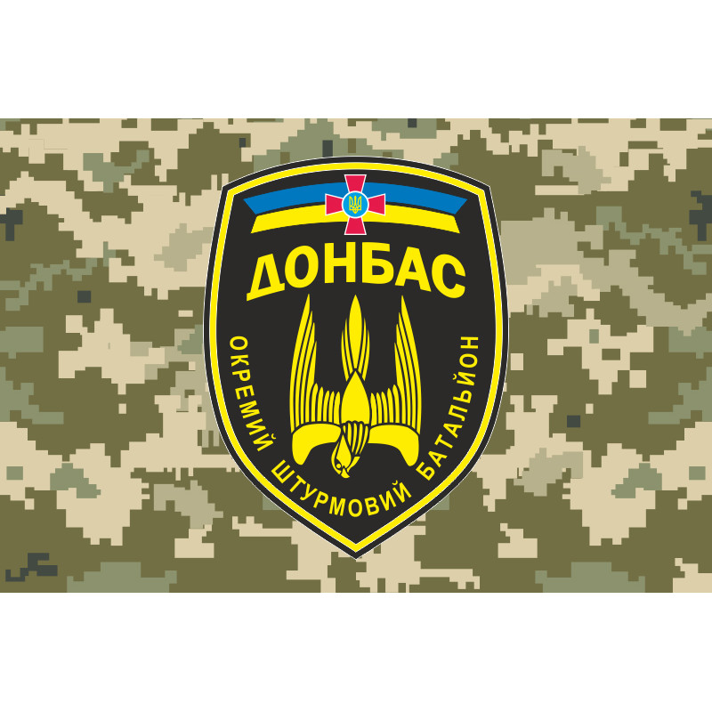 Флаг 46 ОШБ (отдельный штурмовой батальон) «Донбасс» ВСУ. Вариант-06 Флаг 46 ОШБ (отдельный штурмовой батальон) «Донбасс» ВСУ. Вариант-06