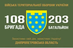 Флаг 203 ОБТрО (отдельный батальон Территориальной обороны) ВСУ