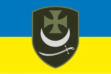 Прапор 1 БрОП (президентська бригада оперативного призначення) НГУ «БУРЕВІЙ». Вариант-04