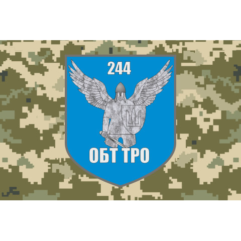 Прапор 244 ОБТрО (окремий батальйон Територіальної оборони) ЗСУ. Варіант-03
