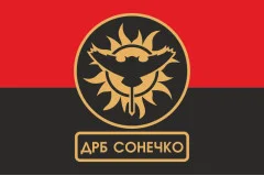 Флаг ДРБ (добровольческий разведывательный батальон) «Сонечко» ВСУ. Вариант-02