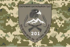Флаг 201 ОБТрО (отдельный батальон Территориальной обороны) ВСУ. Вариант-09