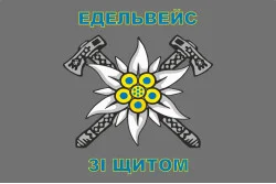 Флаг 10 ОГШБр (отдельная горно-штурмовая бригада) ВСУ. Вариант-12