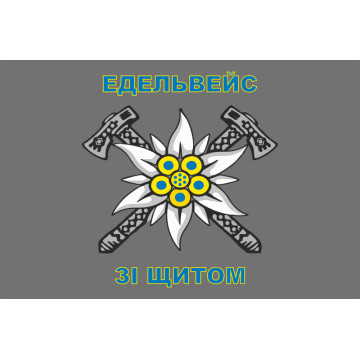 Флаг 10 ОГШБр (отдельная горно-штурмовая бригада) ВСУ. Вариант-12
