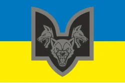 Флаг 1 ОМБ (отдельный механизированный батальон) «Волки Да Винчи» 67 ОМБр ВСУ. Вариант-01 Флаг 1 ОМБ (отдельный механизированный батальон) «Волки Да Винчи» 67 ОМБр ВСУ. Вариант-01