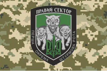 Прапор 1 ОШР (перша окрема штурмова рота) ДУК ПС. Варіант-03 Прапор 1 ОШР (перша окрема штурмова рота) ДУК ПС. Варіант-03