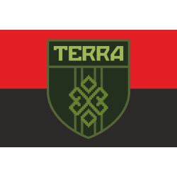 Прапор ОБТрО (окремий батальйон територіальної оборони) TERRA ЗСУ. Варіант-02 Прапор ОБТрО (окремий батальйон територіальної оборони) TERRA ЗСУ. Варіант-02