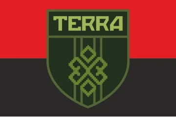 Флаг ОБТрО (отдельный батальон территориальной обороны) TERRA ВСУ. Вариант-02 Флаг ОБТрО (отдельный батальон территориальной обороны) TERRA ВСУ. Вариант-02