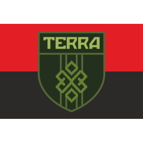 Прапор ОБТрО (окремий батальйон територіальної оборони) TERRA ЗСУ. Варіант-02 Прапор ОБТрО (окремий батальйон територіальної оборони) TERRA ЗСУ. Варіант-02