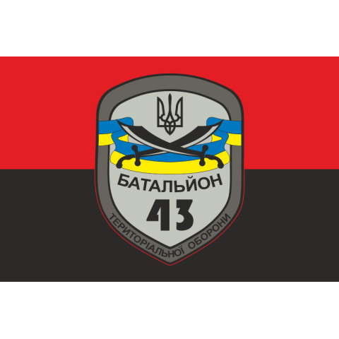 Прапор 43 БТрО (батальйон територіальної оборони) ЗСУ «Патріот». Варіант-02