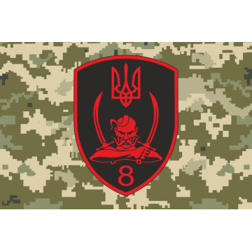 Прапор 8 БТрО (батальйону територіальної оборони) ЗСУ «Поділля». Варіант-03 Прапор 8 БТрО (батальйону територіальної оборони) ЗСУ «Поділля». Варіант-03