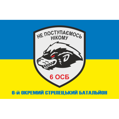 Флаг 6 ОСБ (отдельный стрелковый батальон) ВСУ. Вариант-06