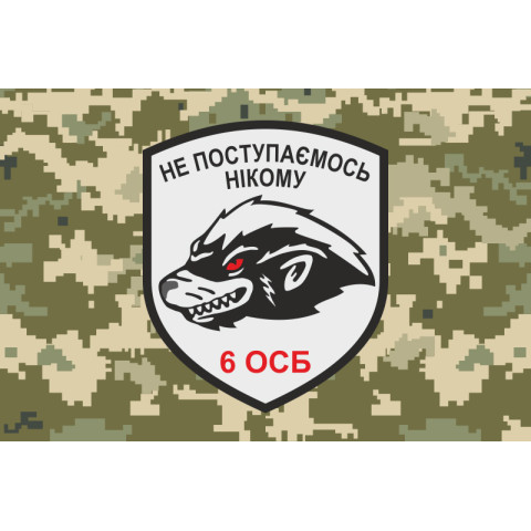 Флаг 6 ОСБ (отдельный стрелковый батальон) ВСУ. Вариант-08