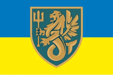 Флаг 37 ОБрМП (отдельная бригада морской пехоты) ВМС Украины. Вариант-07