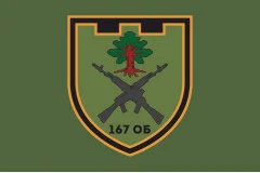 Флаг 167 ОБТрО (отдельный батальон Территориальной обороны) ВСУ. Вариант-09