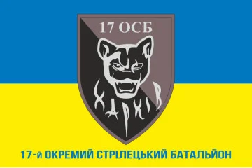 Флаг 17 ОСБ (отдельный стрелковый батальон) ВСУ. Вариант-02