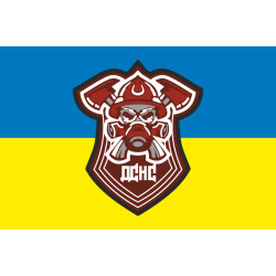 Флаг ГСЧС Украины. Вариант-03