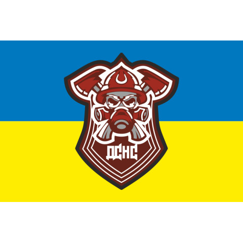 Флаг ГСЧС Украины. Вариант-03 Флаг ГСЧС Украины. Вариант-03