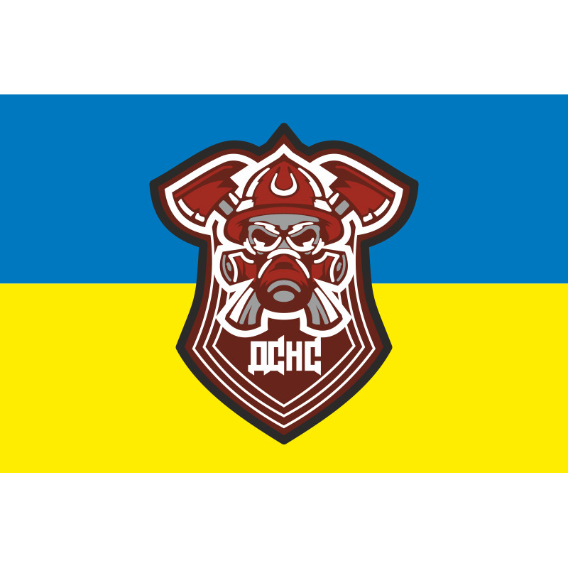 Флаг ГСЧС Украины. Вариант-03 Флаг ГСЧС Украины. Вариант-03