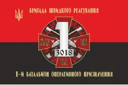 Флаг 1 БОН (батальон оперативного назначения) БрШР НГУ. Вариант-02 Флаг 1 БОН (батальон оперативного назначения) БрШР НГУ. Вариант-02