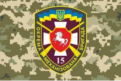 Прапор 15 ОМБр (окрема механізована бригада) ЗСУ. Варіант-03