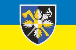 Прапор 143 ОНТЦ (об'єднаний навчально-тренувальний центр) ЗСУ. Варіант-01 Прапор 143 ОНТЦ (об'єднаний навчально-тренувальний центр) ЗСУ. Варіант-01