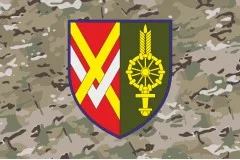 Прапор 224 ОБМТЗ (окремий батальйон матеріально-технічного забезпечення) ЗСУ. Варіант-06