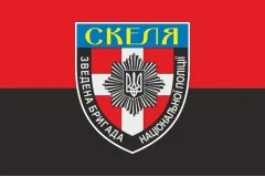 Прапор Об'єднаної бригади НПУ «Скеля». Варіант-02