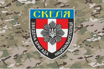 Прапор Об'єднаної бригади НПУ «Скеля». Варіант-04