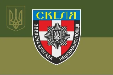 Прапор Об'єднаної бригади НПУ «Скеля». Варіант-06