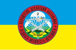 Прапор 25 ОПДБр, 2 ПДБ (парашутно-десантний батальйон) ЗСУ. Варіант-04