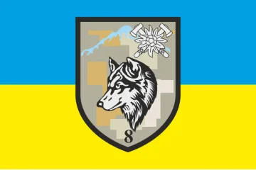 Флаг 8 ОГШБ (отдельный горно-штурмовой батальон) 10 ОГШБр ВСУ. Вариант-02 Флаг 8 ОГШБ (отдельный горно-штурмовой батальон) 10 ОГШБр ВСУ. Вариант-02