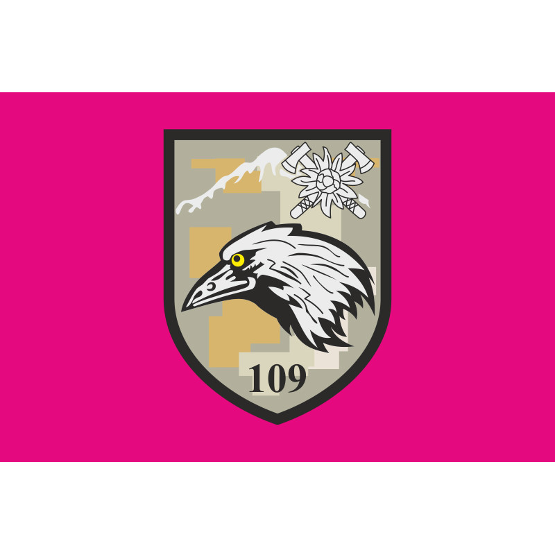 Флаг 109 ОГШБ (отдельный горно-штурмовой батальон) 10 ОГШБр ВСУ. Вариант-03 Флаг 109 ОГШБ (отдельный горно-штурмовой батальон) 10 ОГШБр ВСУ. Вариант-03