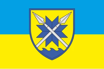 Прапор 56 ОМПБр (окрема мотопіхотна бригада) ЗСУ. Варіант-04