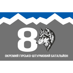 Прапор 8 ОГШБ (окремий гірсько-штурмовий батальйон) 10 ОГШБр ЗСУ. Варіант-06