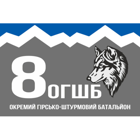 Прапор 8 ОГШБ (окремий гірсько-штурмовий батальйон) 10 ОГШБр ЗСУ. Варіант-07