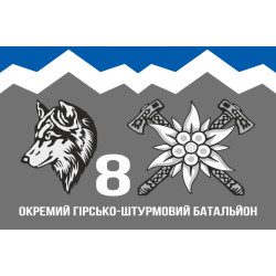 Прапор 8 ОГШБ (окремий гірсько-штурмовий батальйон) 10 ОГШБр ЗСУ. Варіант-08