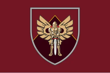 Флаг 46 ОДШБр ДШВ (Десантно-штурмовые войска) ВСУ. Вариант-06 Флаг 46 ОДШБр ДШВ (Десантно-штурмовые войска) ВСУ. Вариант-06