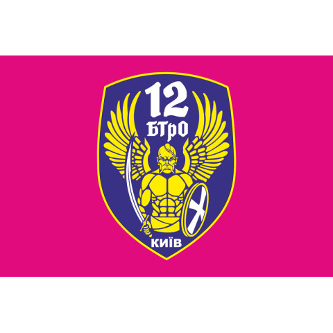 Прапор 12 БТрО (батальйон територіальної оборони) «Київ» ЗСУ. Варіант-01