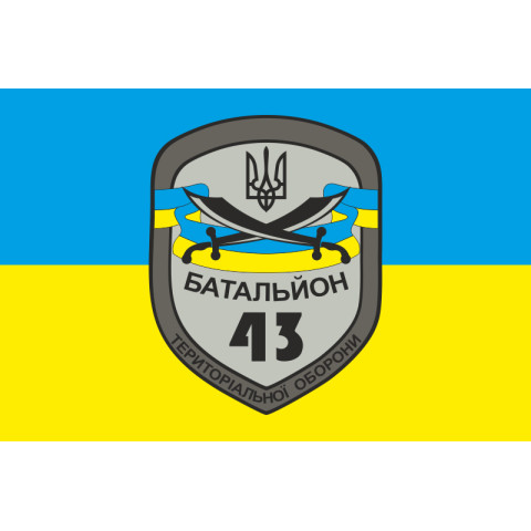 Прапор 43 БТрО (батальйон територіальної оборони) ЗСУ «Патріот». Варіант-01