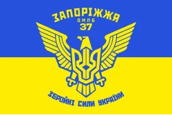 Флаг 37 ОМПБ (отдельный мотопехотный батальон) ВСУ "Запорожье". Вариант-03 Флаг 37 ОМПБ (отдельный мотопехотный батальон) ВСУ "Запорожье". Вариант-03