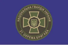 Флаг 21 ОБрООП (отдельная бригада охраны общественного порядка) НГУ. Вариант-02