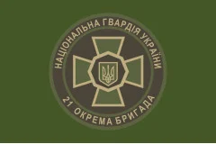 Флаг 21 ОБрООП (отдельная бригада охраны общественного порядка) НГУ. Вариант-03