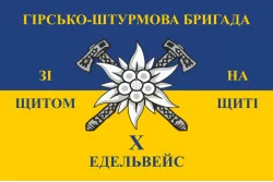 Флаг 10 ОГШБр (отдельная горно-штурмовая бригада) ВСУ. Вариант-08 Флаг 10 ОГШБр (отдельная горно-штурмовая бригада) ВСУ. Вариант-08